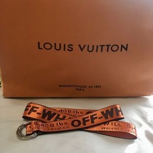 OFF WHITE bright orange belt